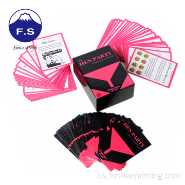 Impresión personalizada Fashionable Hen Party Game Rigid Card